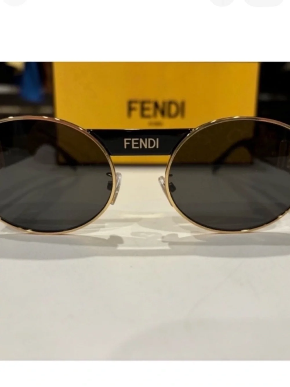 Fendi x Versace Collab Mens V3 Sunglasses NEW Black Gold With Case Cloth and Box